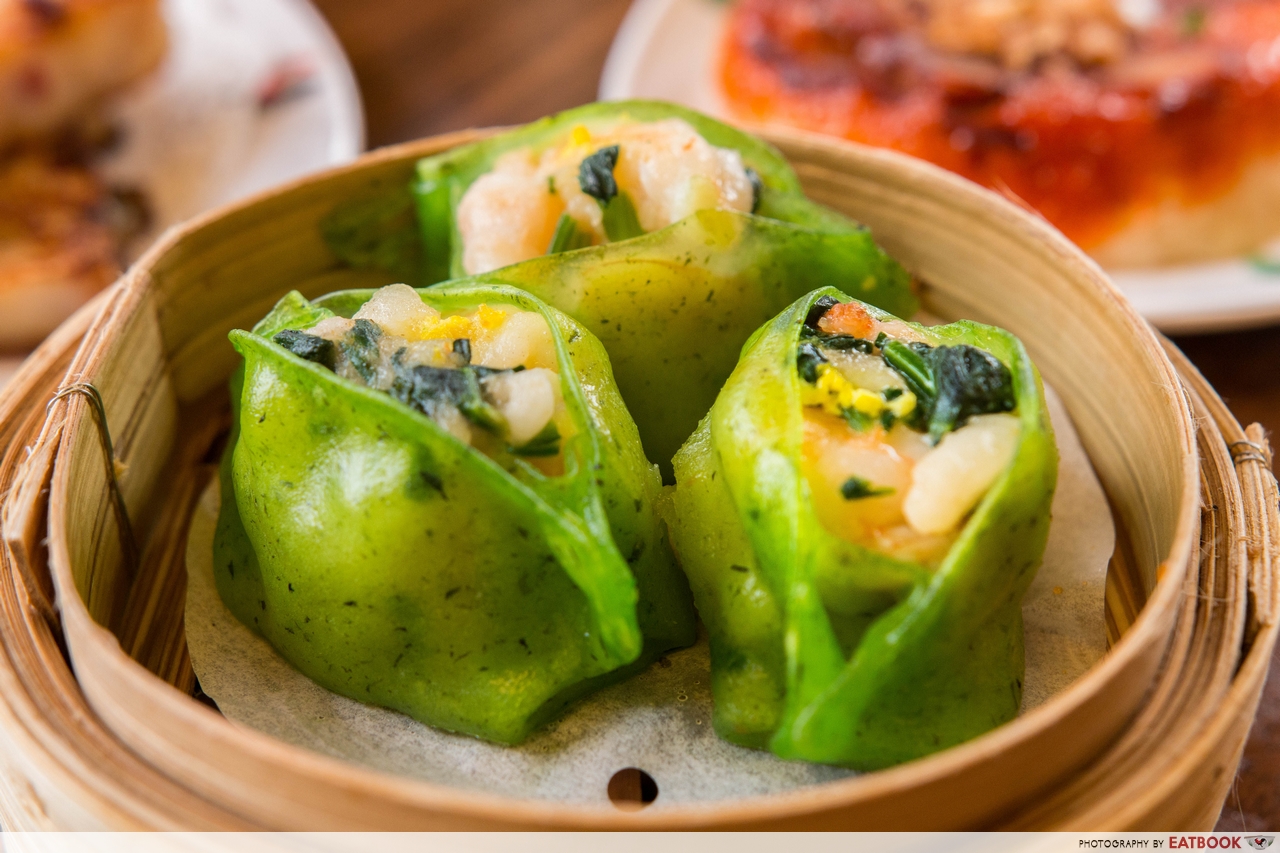 mongkok dim sum - spinach dumplings whole