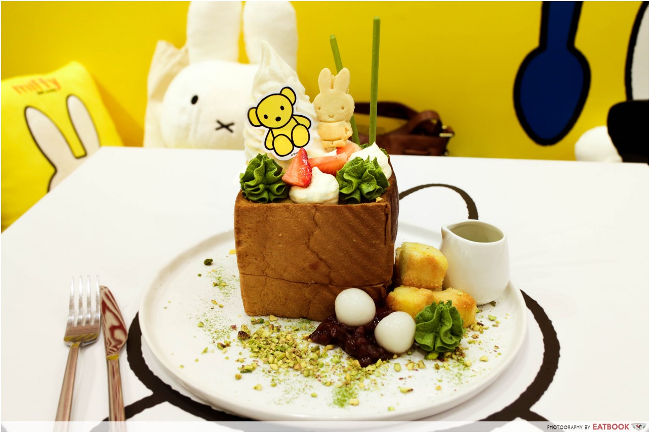 Miffy cafe - matcha shibuya toast