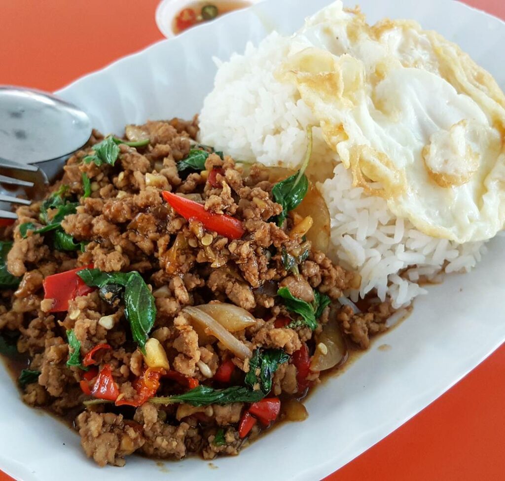 Bedok Interchange Hawker Centre thai basil chicken rice