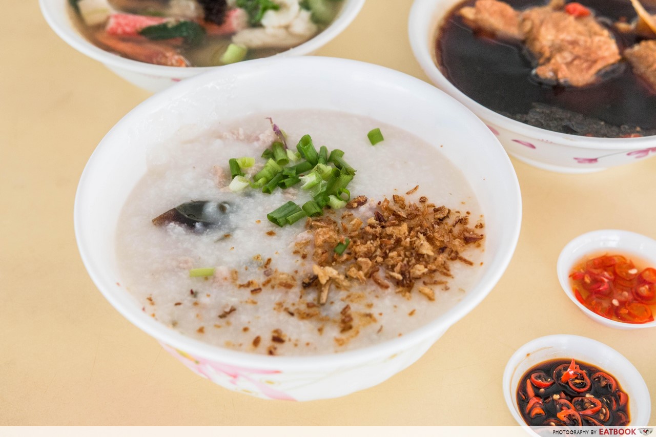 Xian Jin Mixed Vegetable Rice - Century Egg Minced Meat Porridge