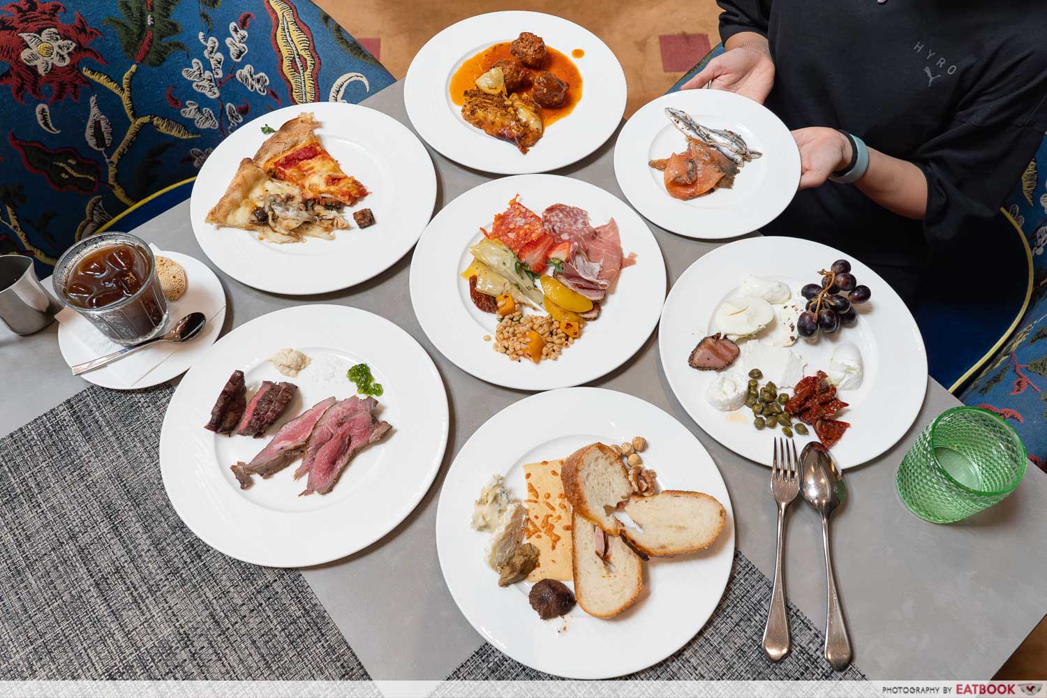 basilico flatlay food group shot