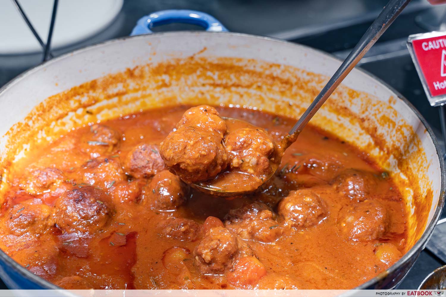 beef meatball stew close up