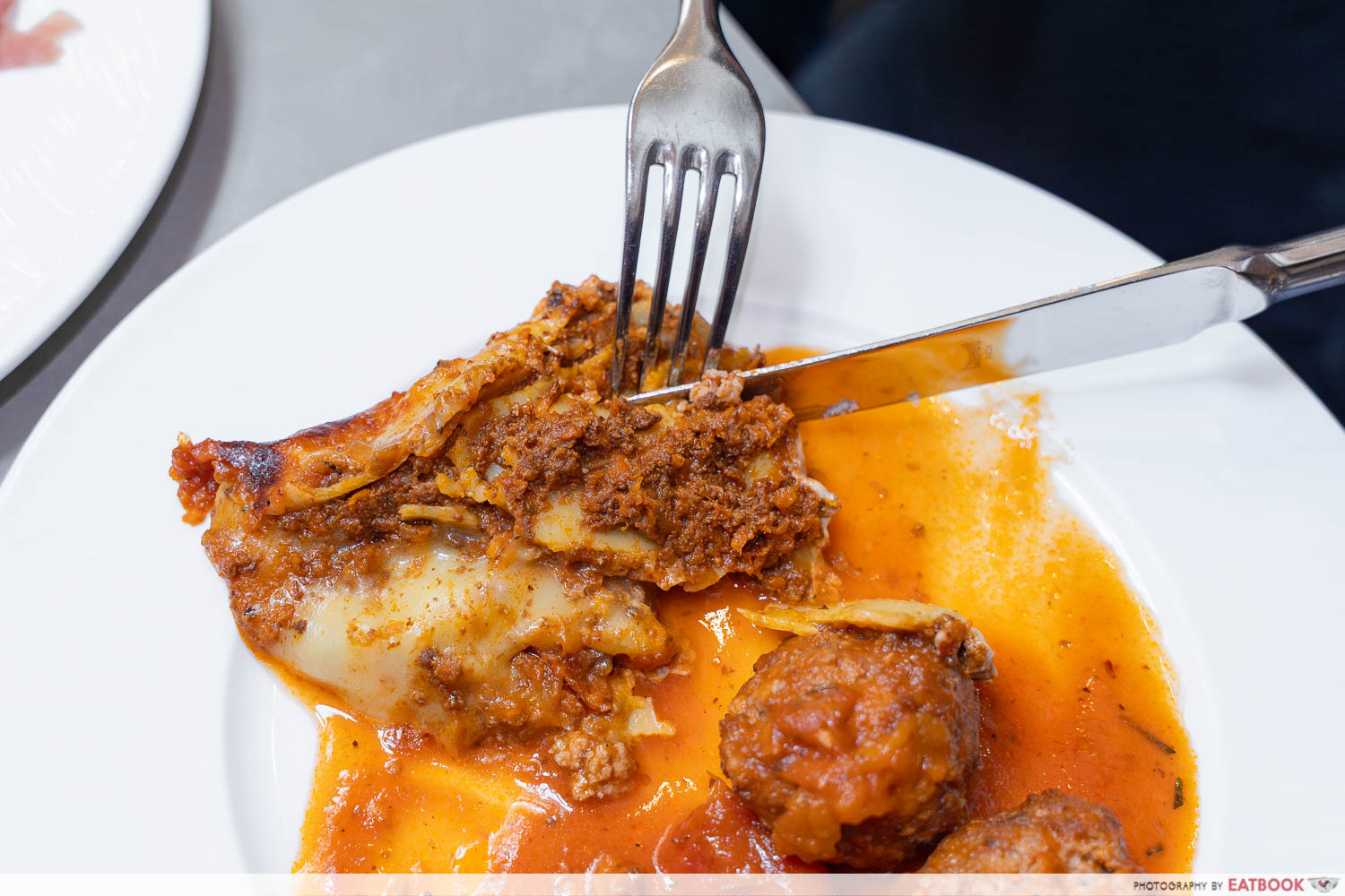 wagyu beef lasagna close up