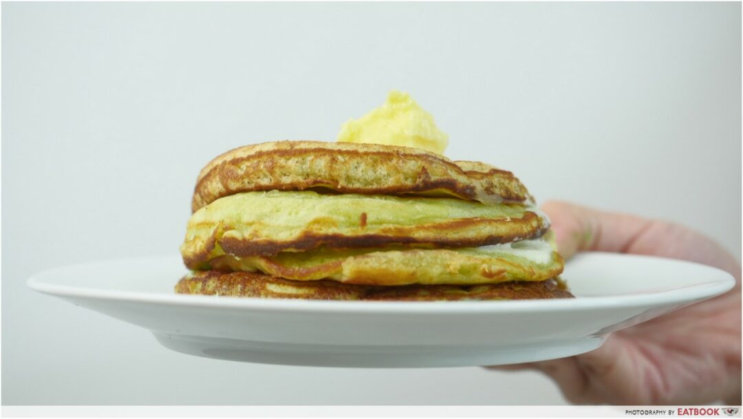 Kaya Pancakes With Pandan Syrup Recipe EasyToMake Pancakes With A Local Twist EatBook.sg