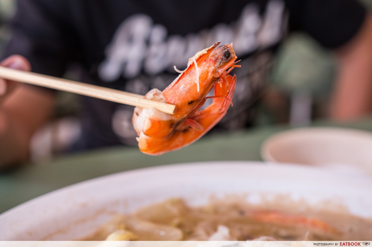 woon woon pek beehoon prawn