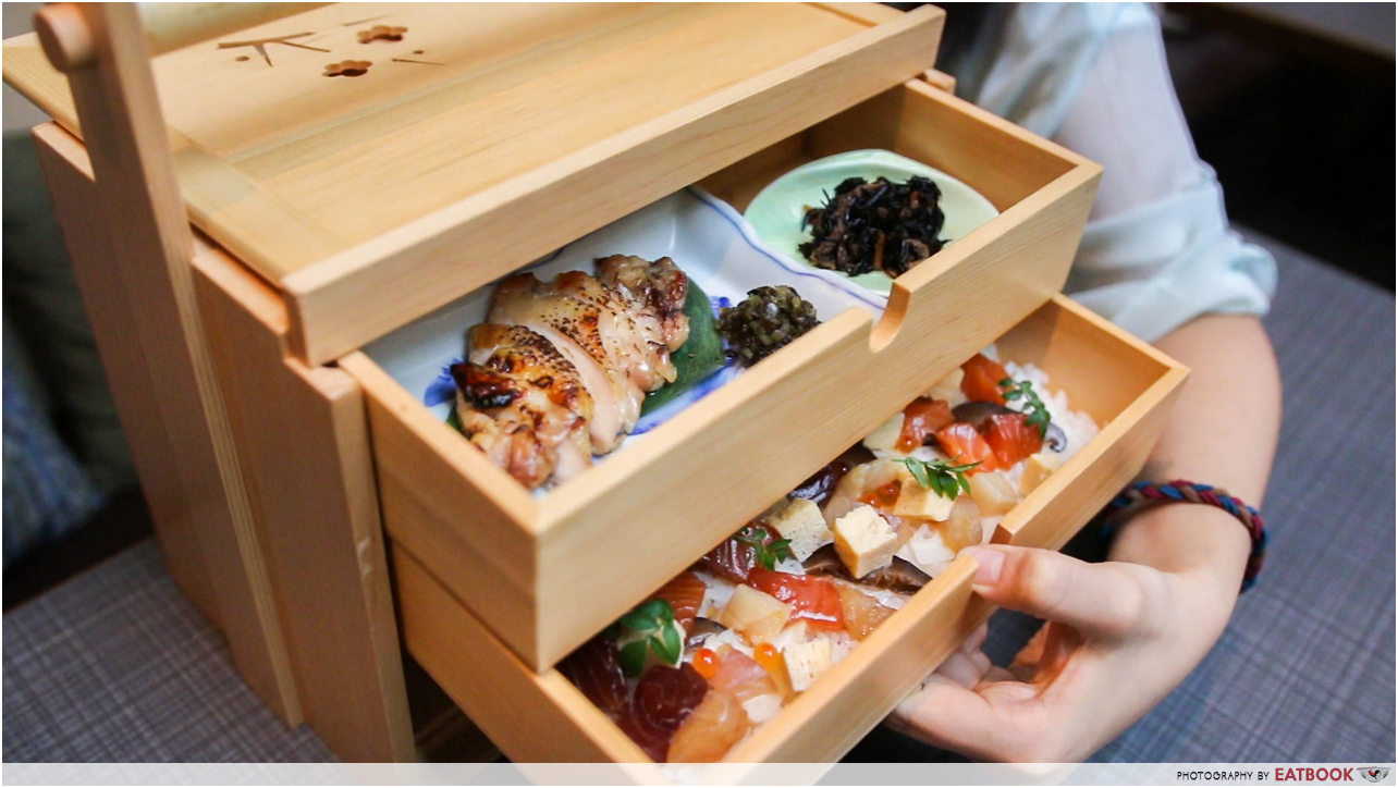 Ryu’s Japanese Restaurant Review: Bara Chirashi Served In Wooden ...