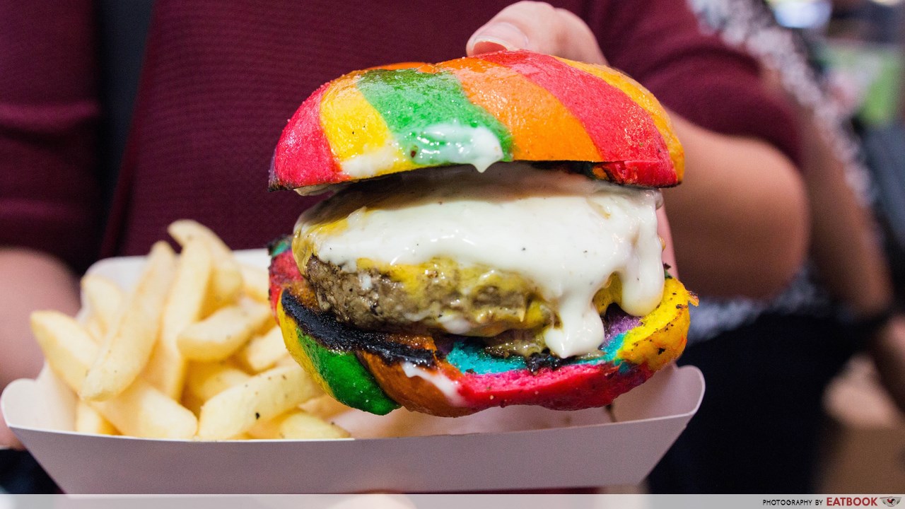 ramadan bazaar 2017 - rainbow burger