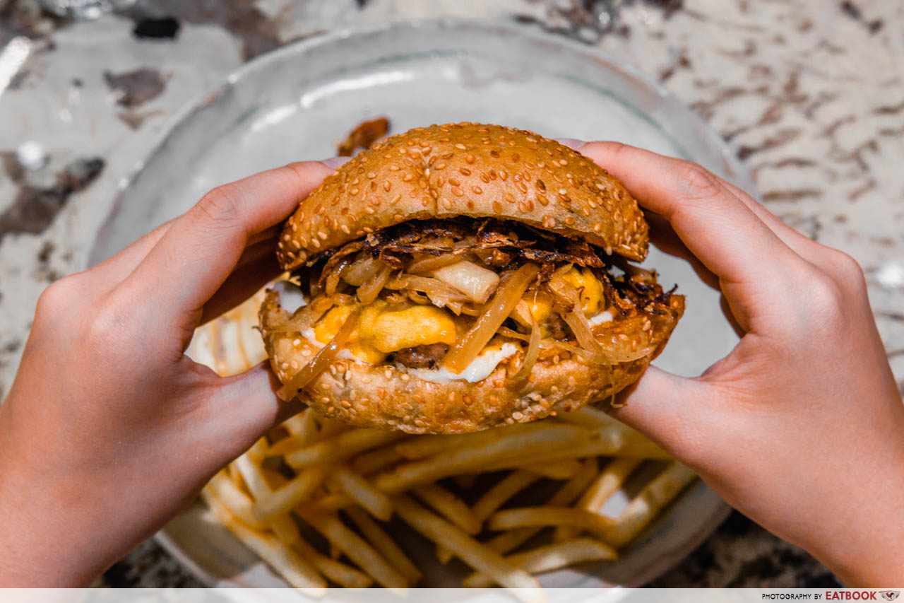 tiong bahru bakery - french onion burger 1