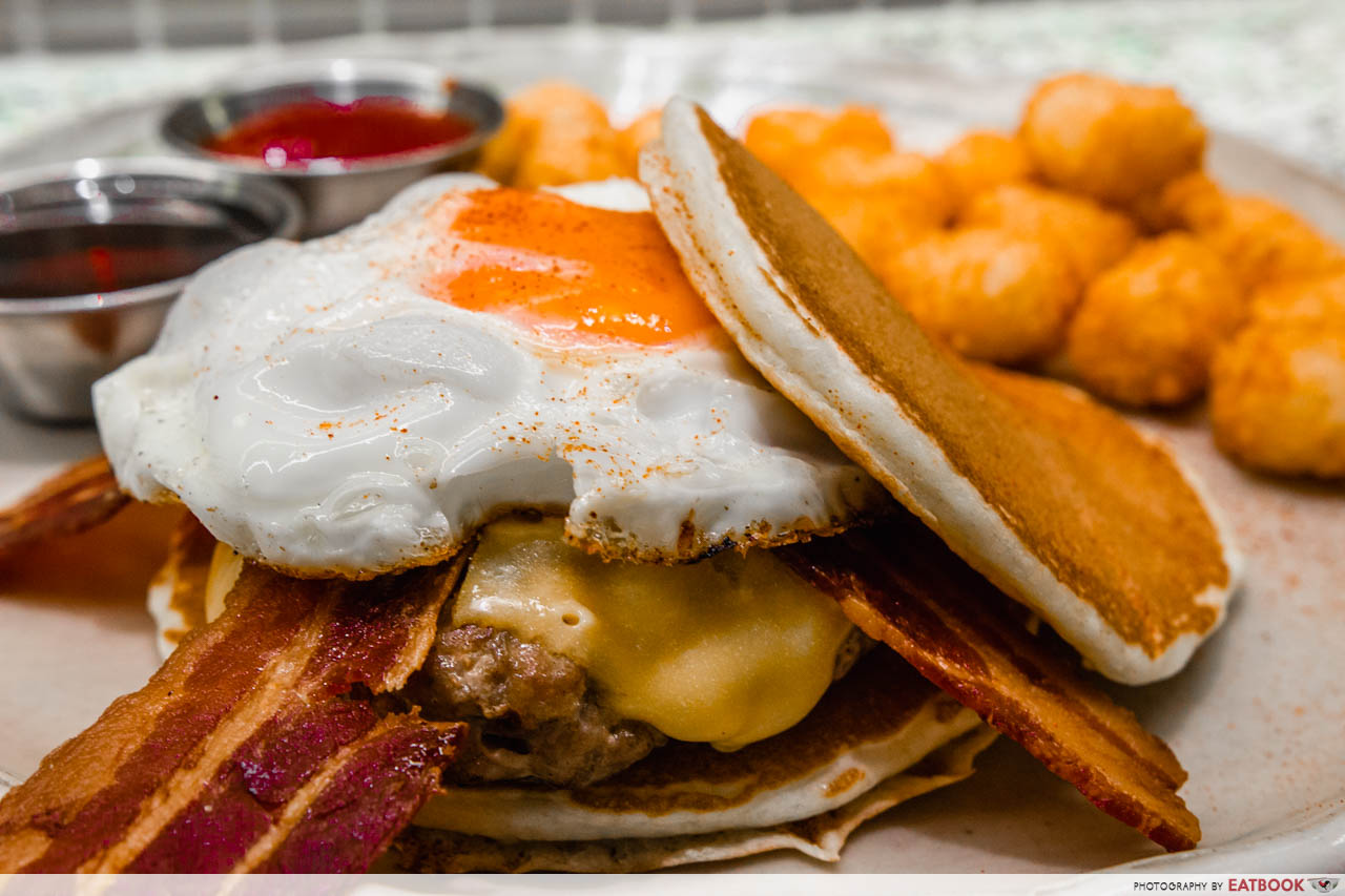 tiong bahru bakery - breakfast pancake burger