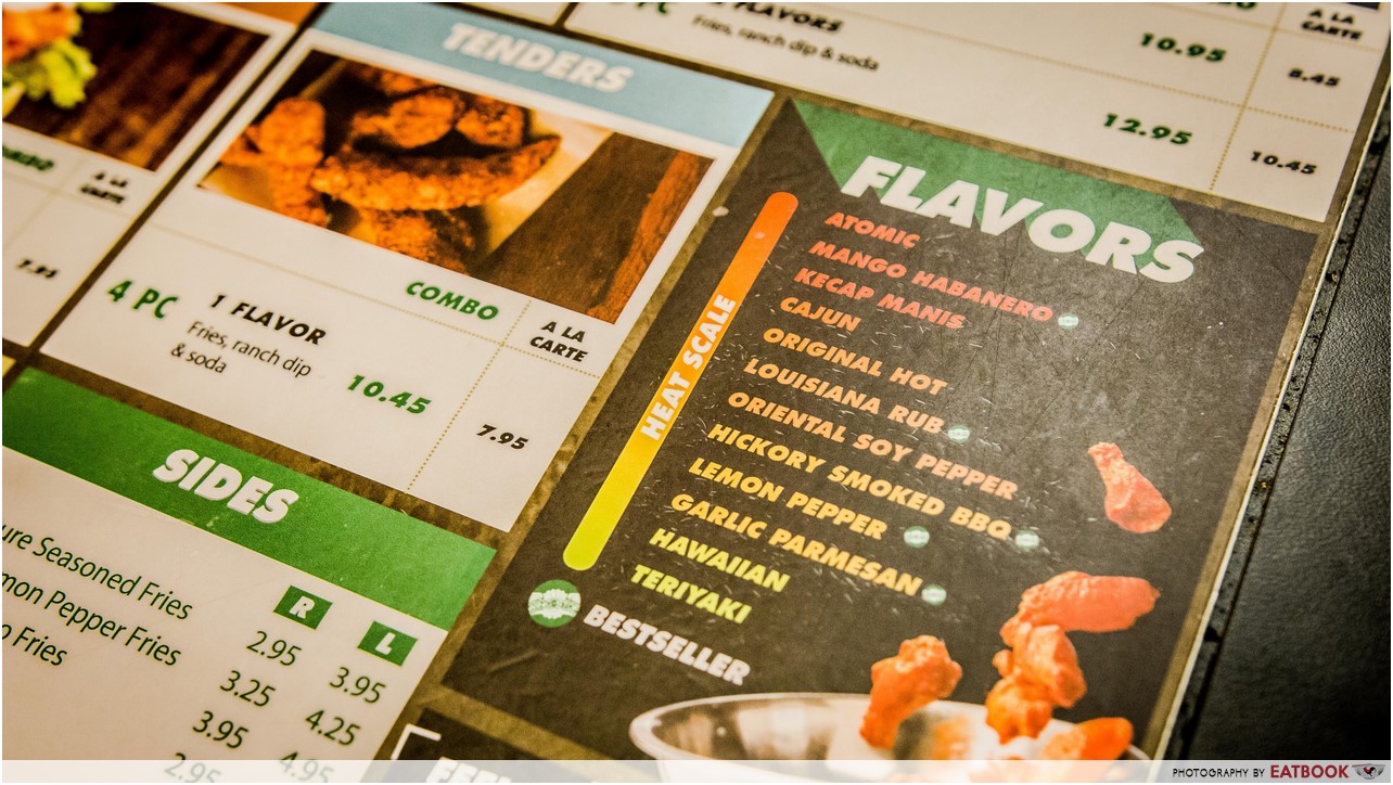 Wingstop - menu