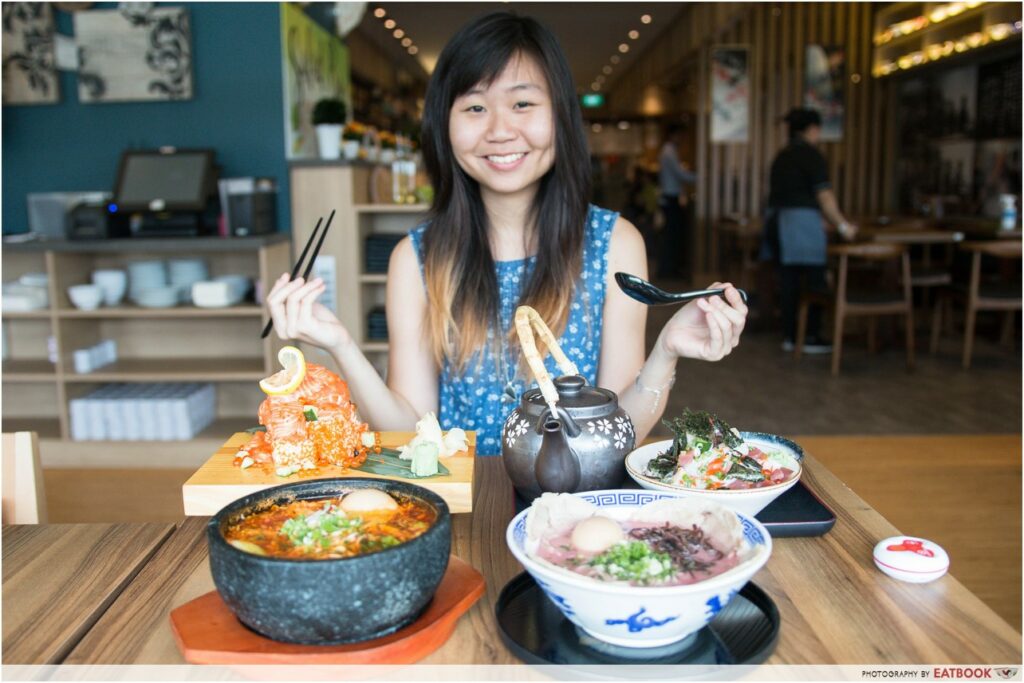 Ramen Champion Review Pink Tonkotsu Ramen And FreeFlow Salad Bar At