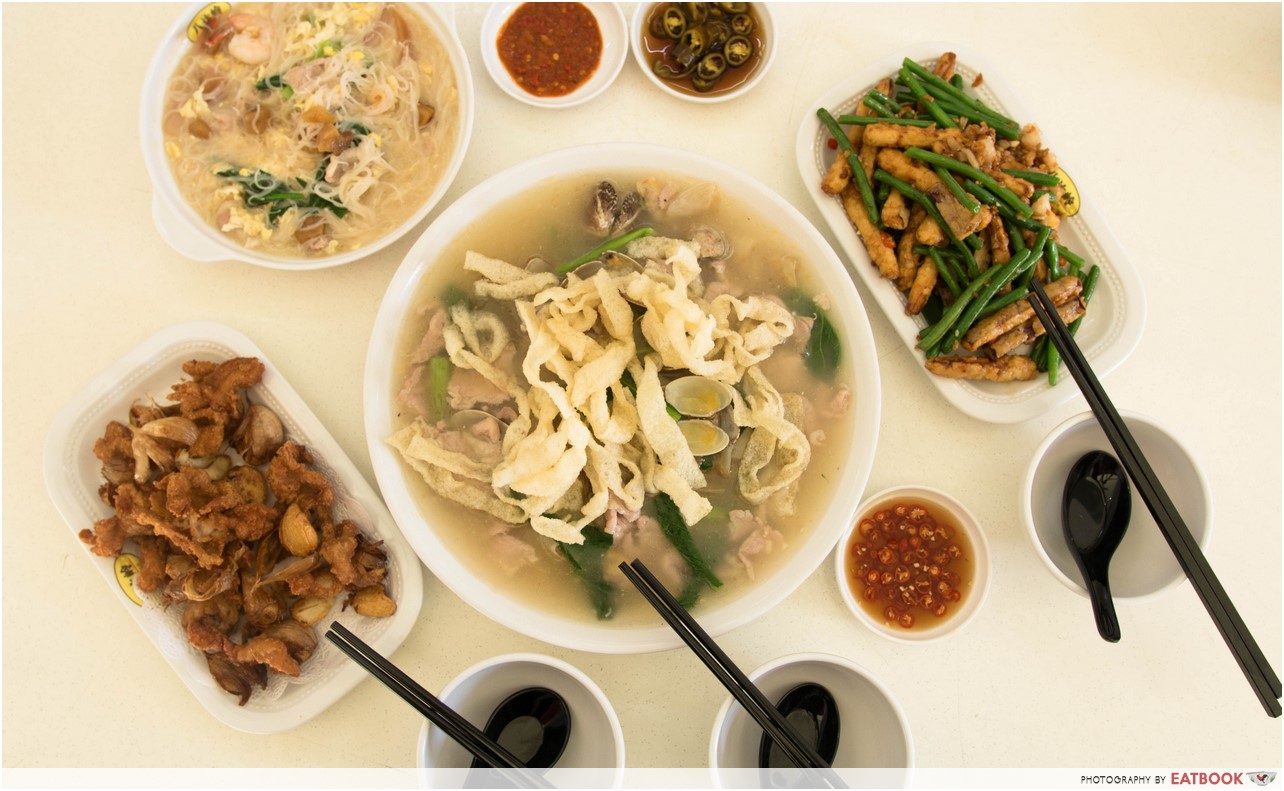 Jin Hock Seafood - flatlay