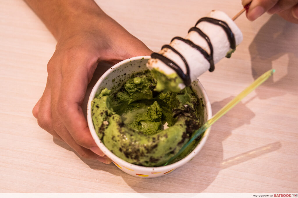 B Burger Concrete Ice Cream Matcha