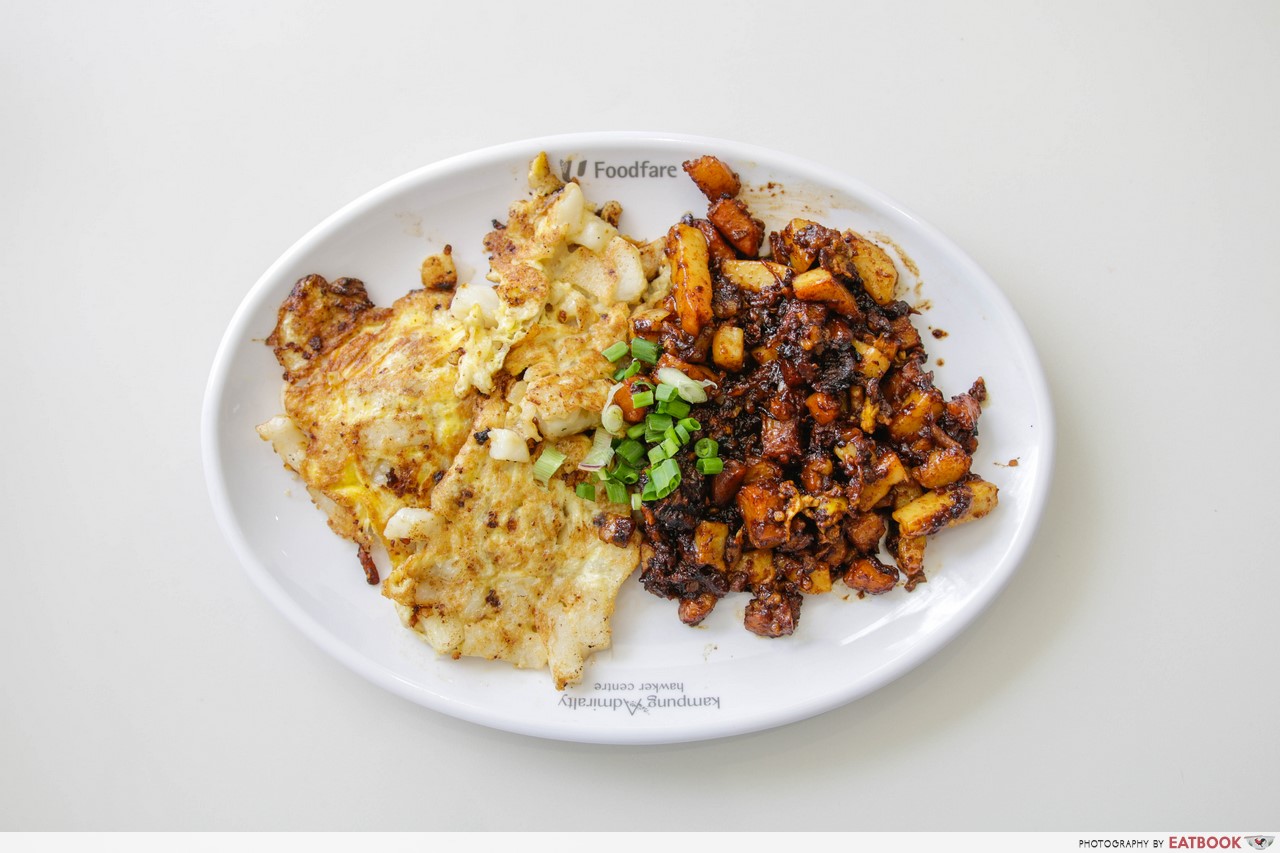 Kampung Admiralty Hawker Centre - carrot cake flatlay