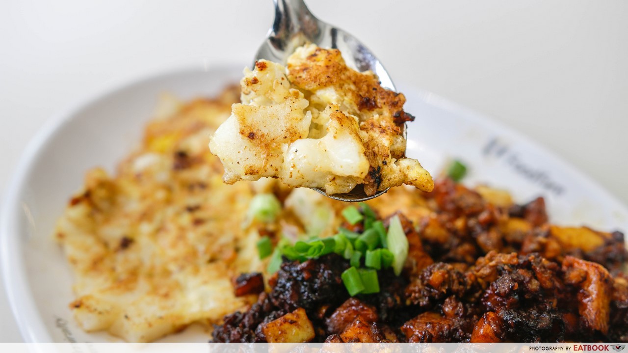 Kampung Admiralty Hawker Centre - carrot cake flatlay