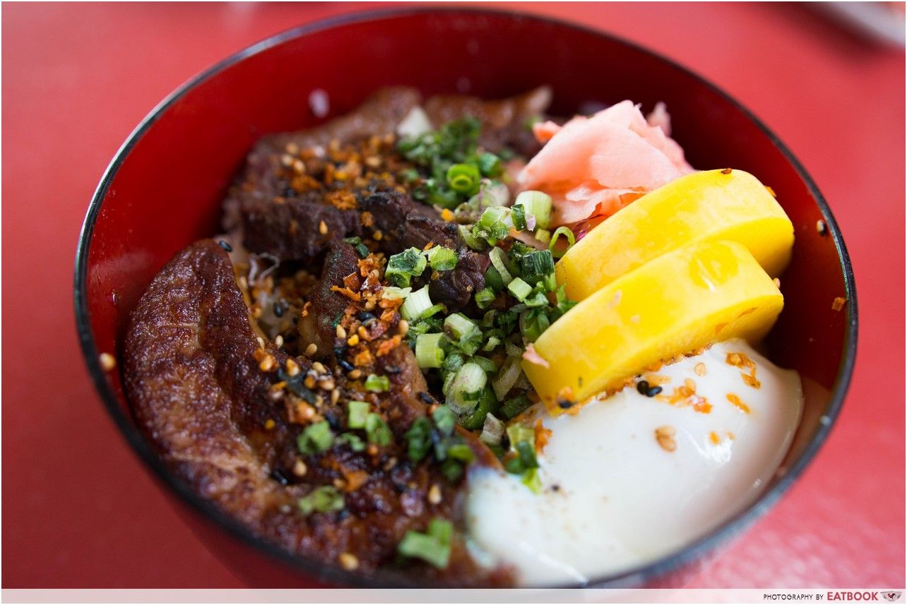 hawker beef donburi - burning oak