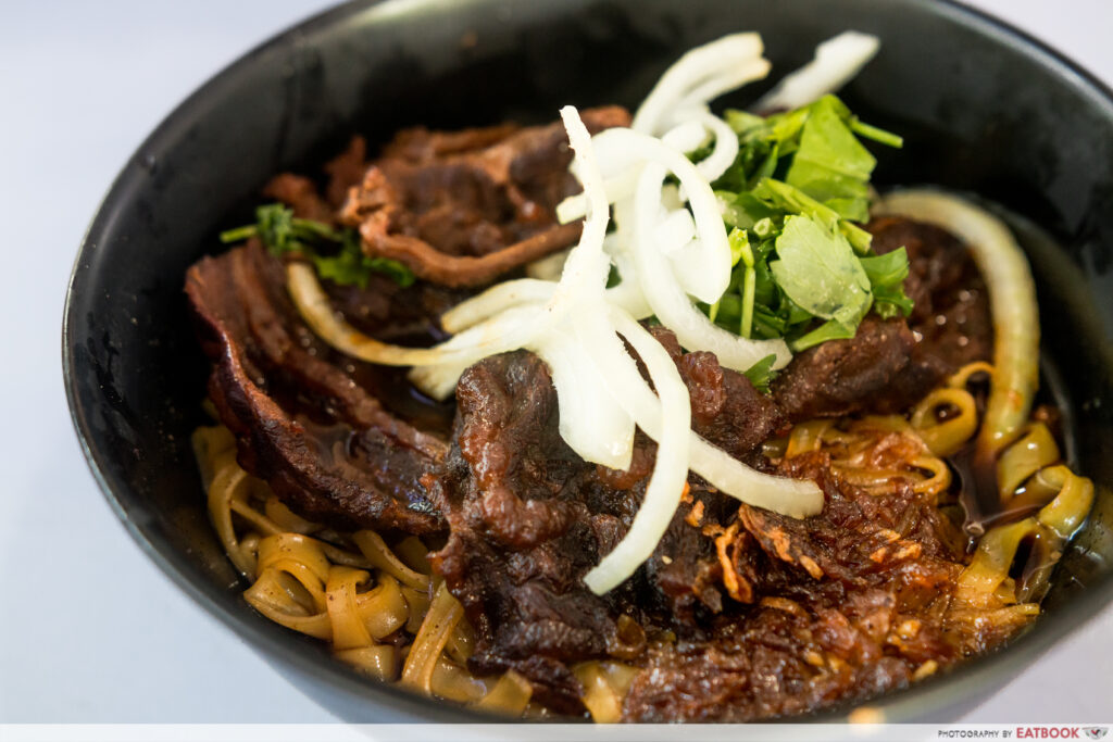 J&J Special Beef Noodle - Braised Beef Noodle Closeup