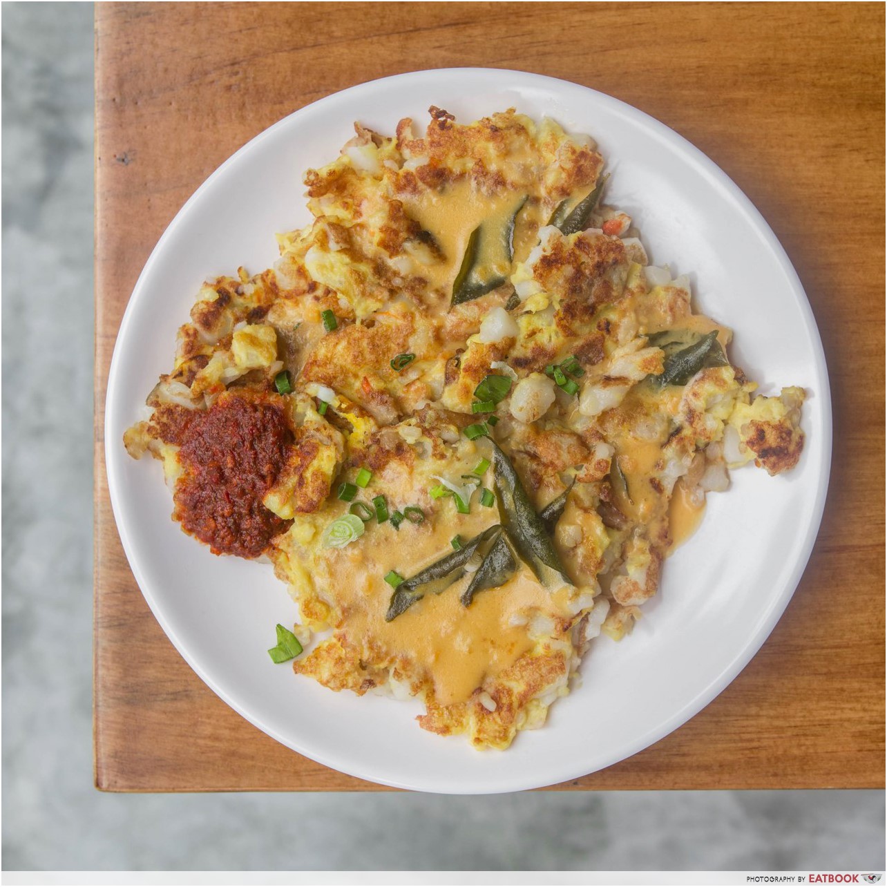 hipster hawker centres - salted egg carrot cake