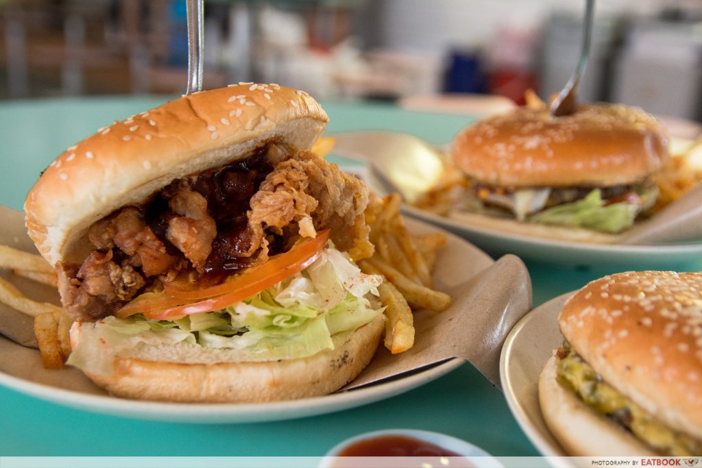 Singapore Hawker Food - Har Cheong Gai Chicken Burger