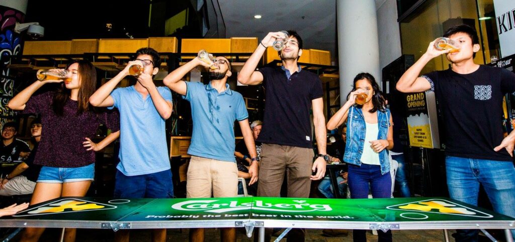 Smoobar Beer chugging challenge