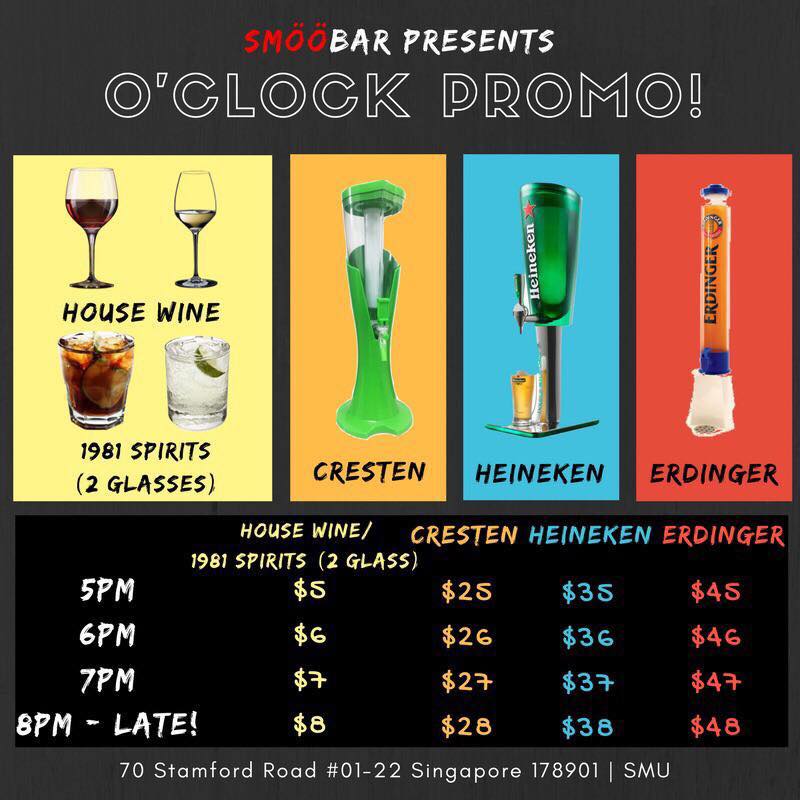 smoobar SMU happy hour promotion