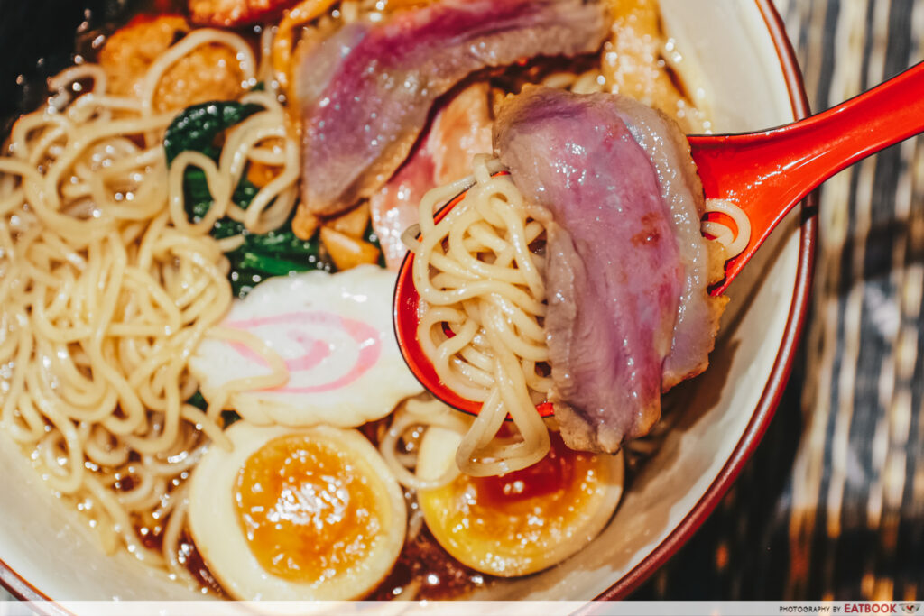 Duck ramen clear broth