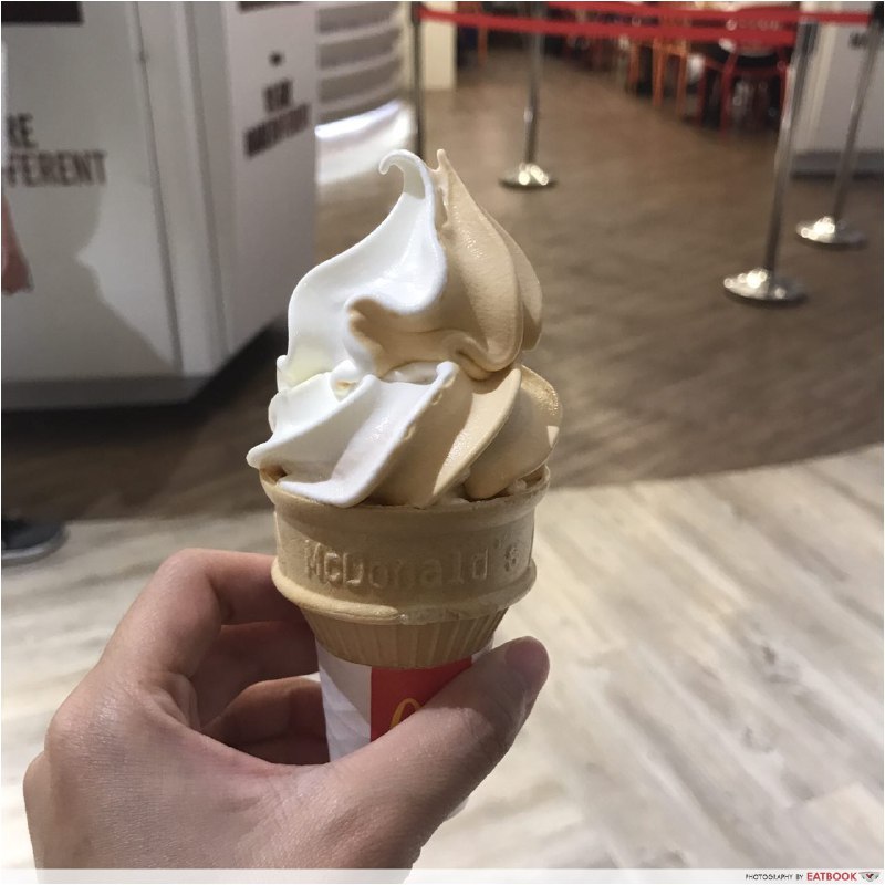 McDonald's Thai Milk Tea Ice-Cream - Twist Cone
