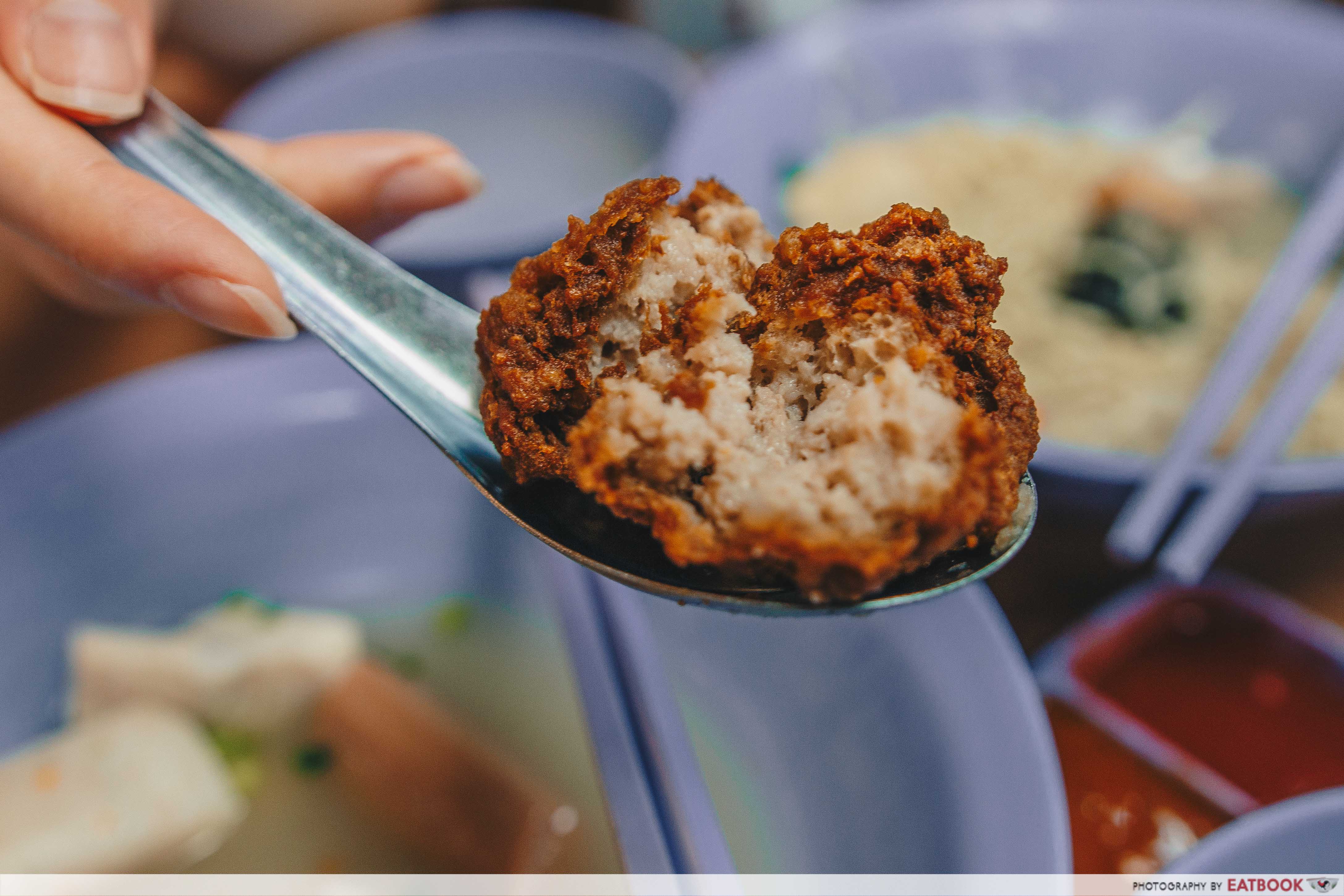 My Favourite Cafe Singapore- meatball cross section