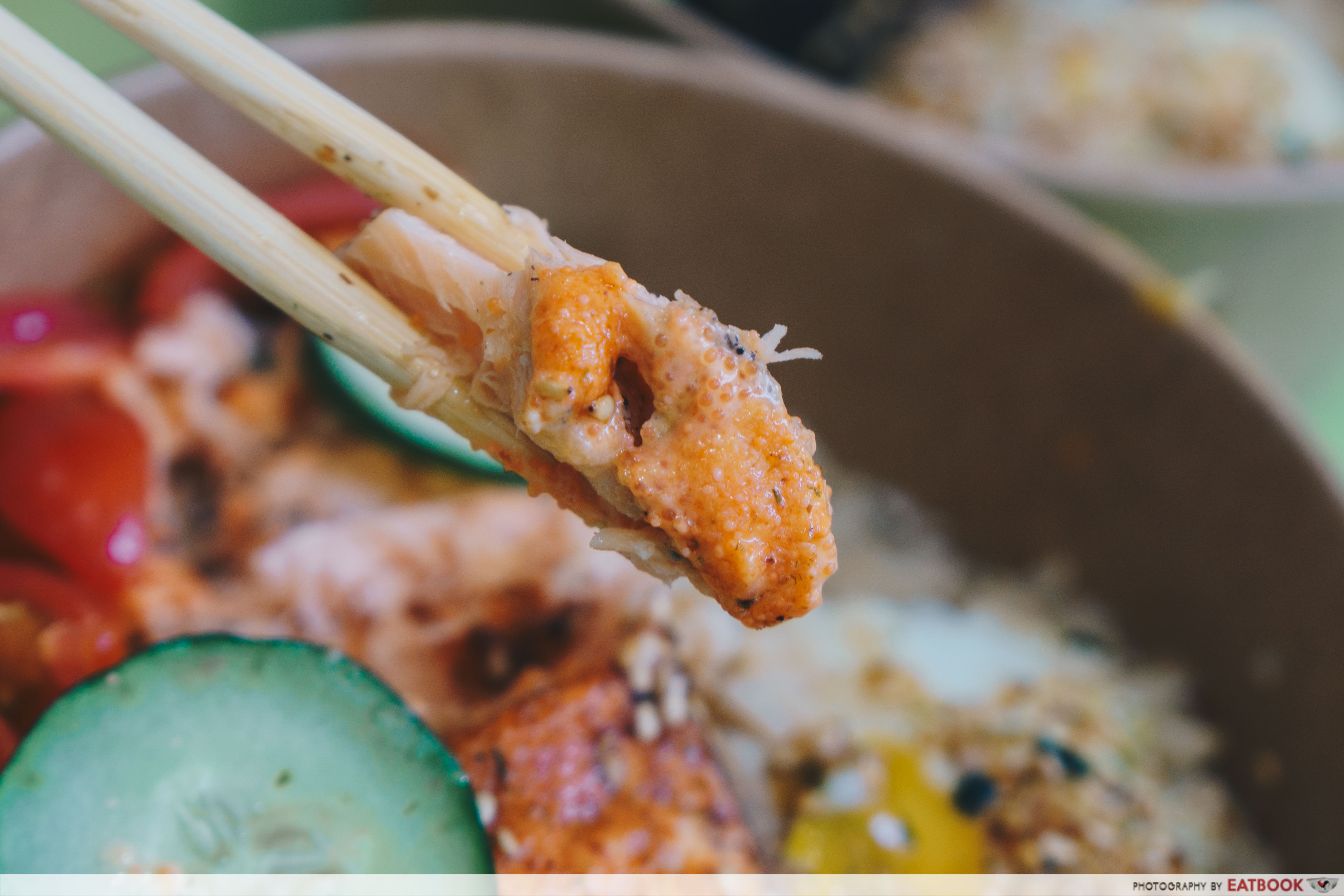 big bowls project- chopstick mentaiko salmon