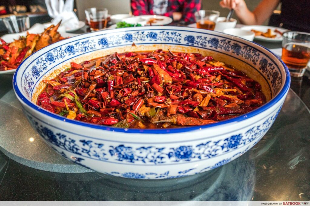 Qi House of Sichuan Braised Garoupa Fish Fillet in Chili Oil Soup