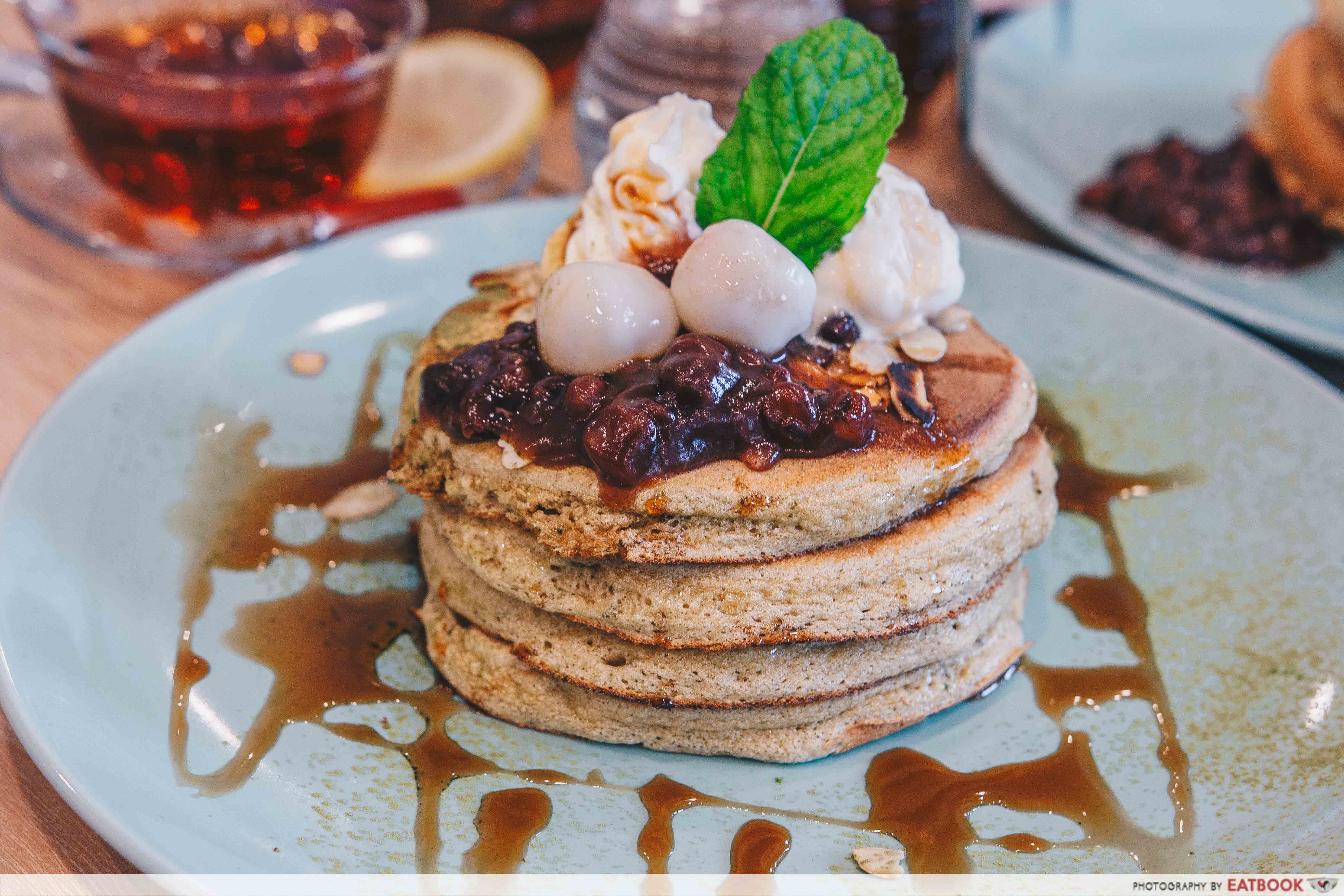 Belle-Ville - Matcha w Rice Balls and Red Bean Pancake