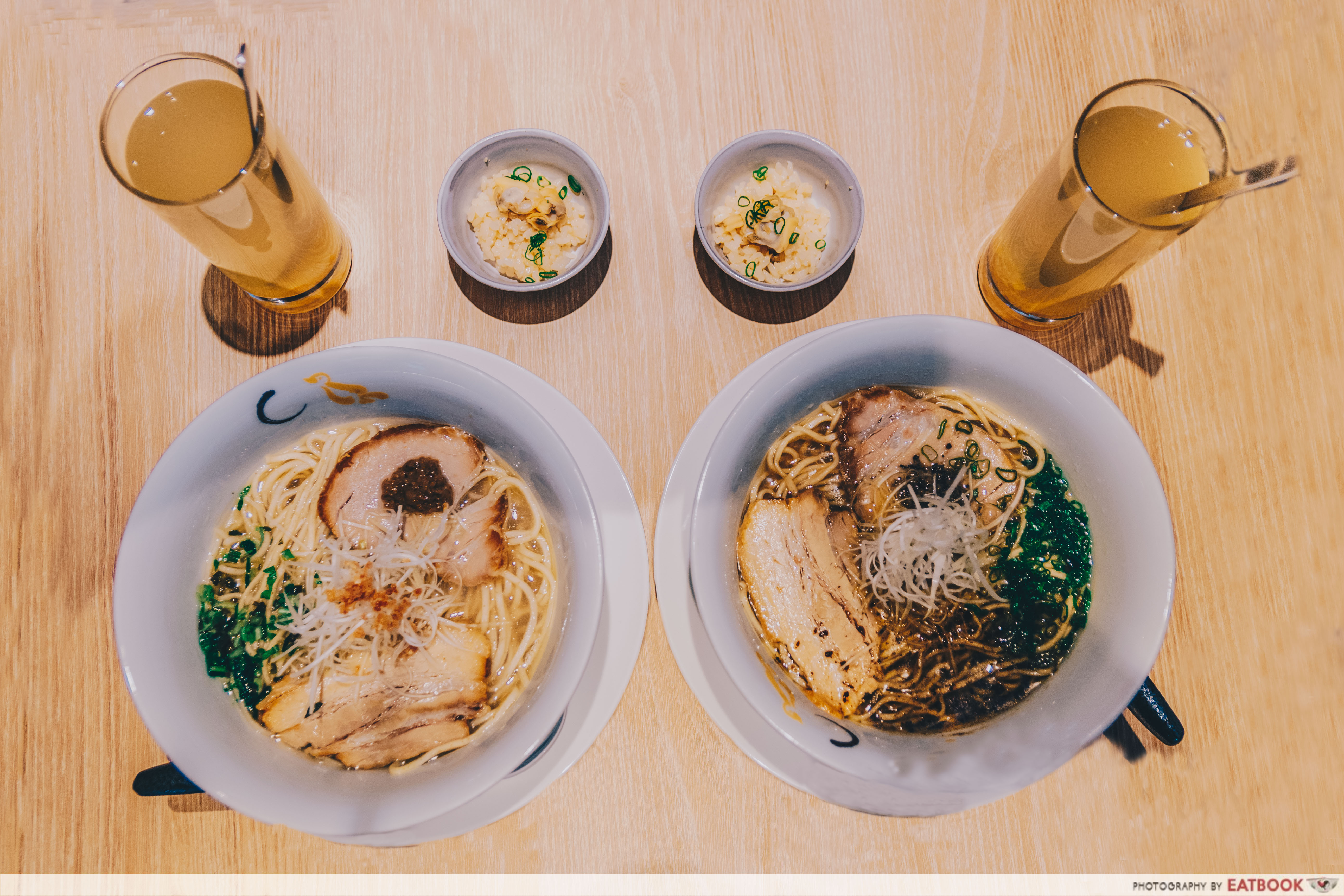 Konjiki Hototogisu Ramen - Flatlay