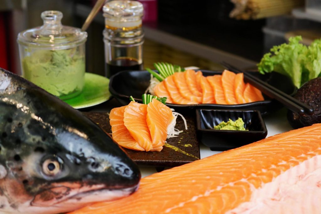 $1 Salmon Sashimi One Sushi Yishun