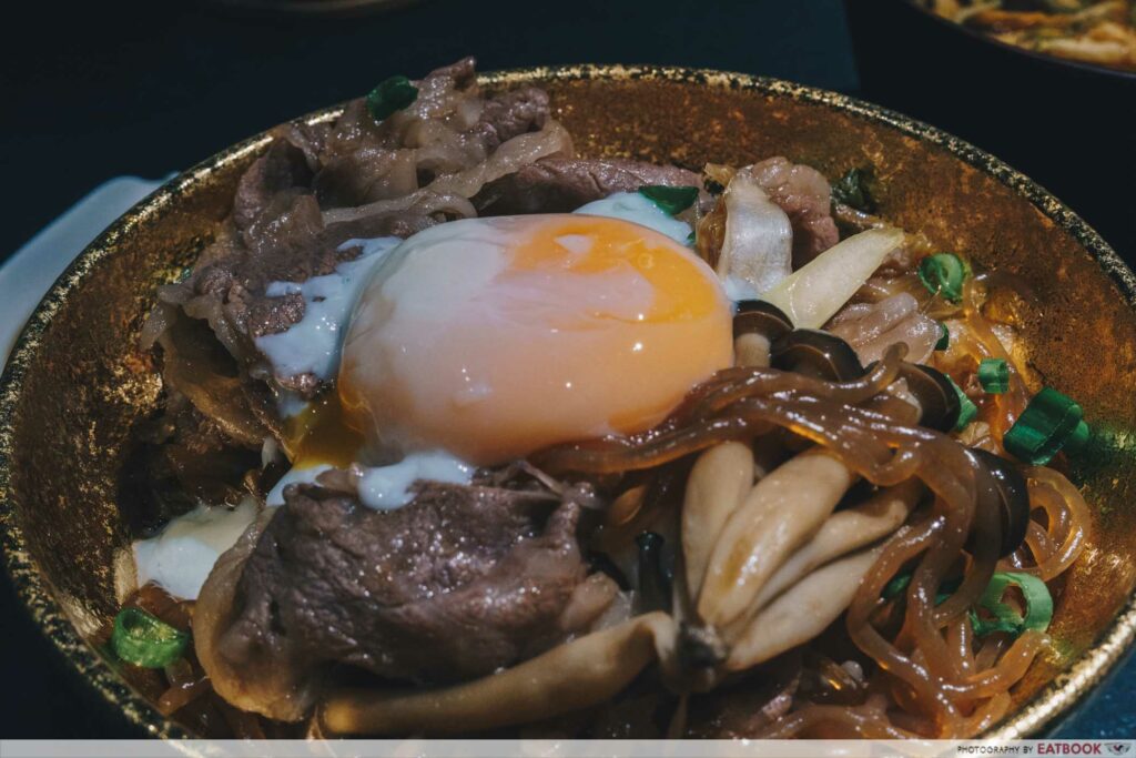 Beef Sukiyaki Don Keisuke wagyu with egg