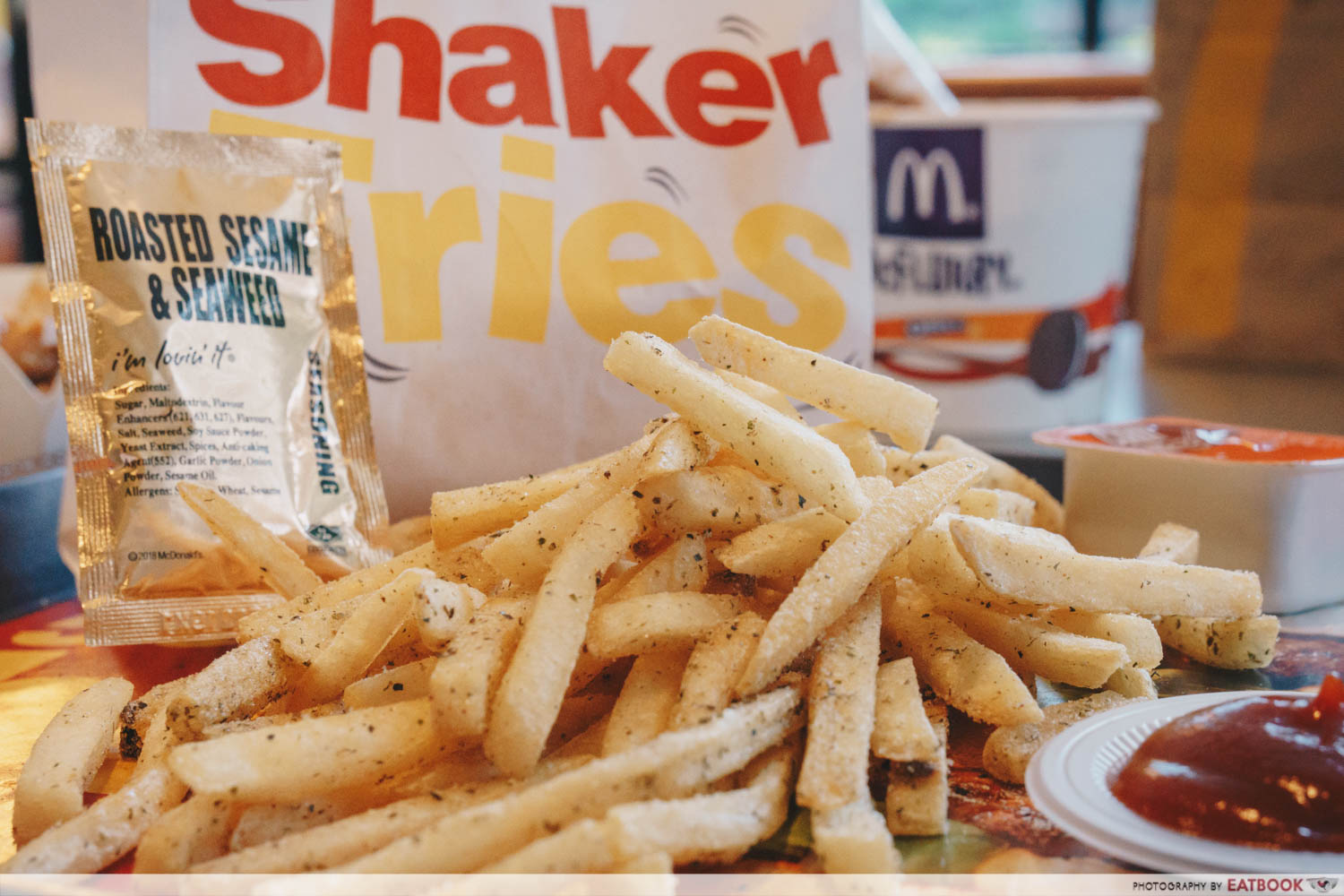 McDonald's Smoky Nacho Cheese Sauce And Roasted Sesame & Seaweed Shaker