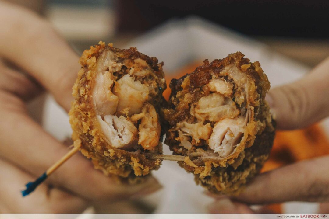 StuffedWing Review Chicken Wings Stuffed With Mac And Cheese At