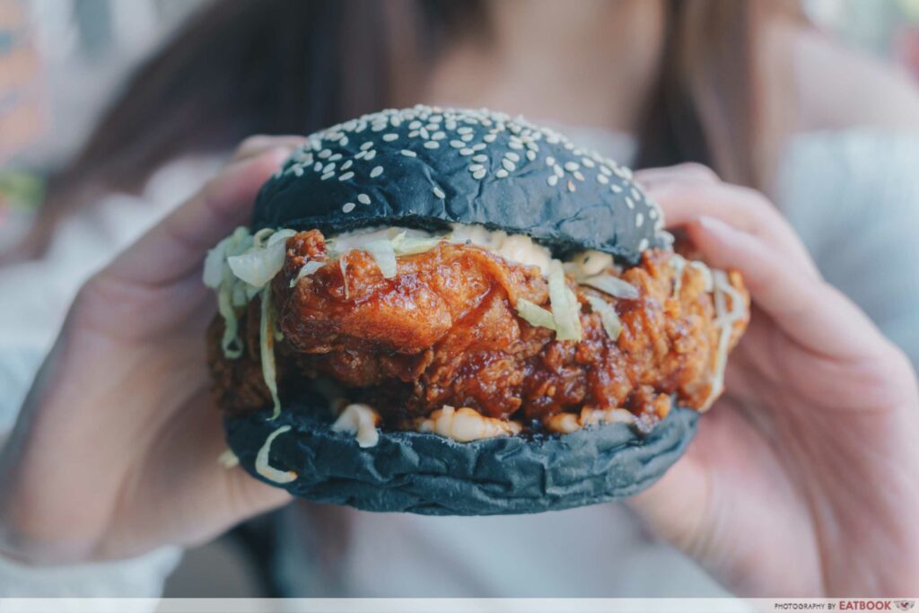 Wild Blooms korean chicken burger