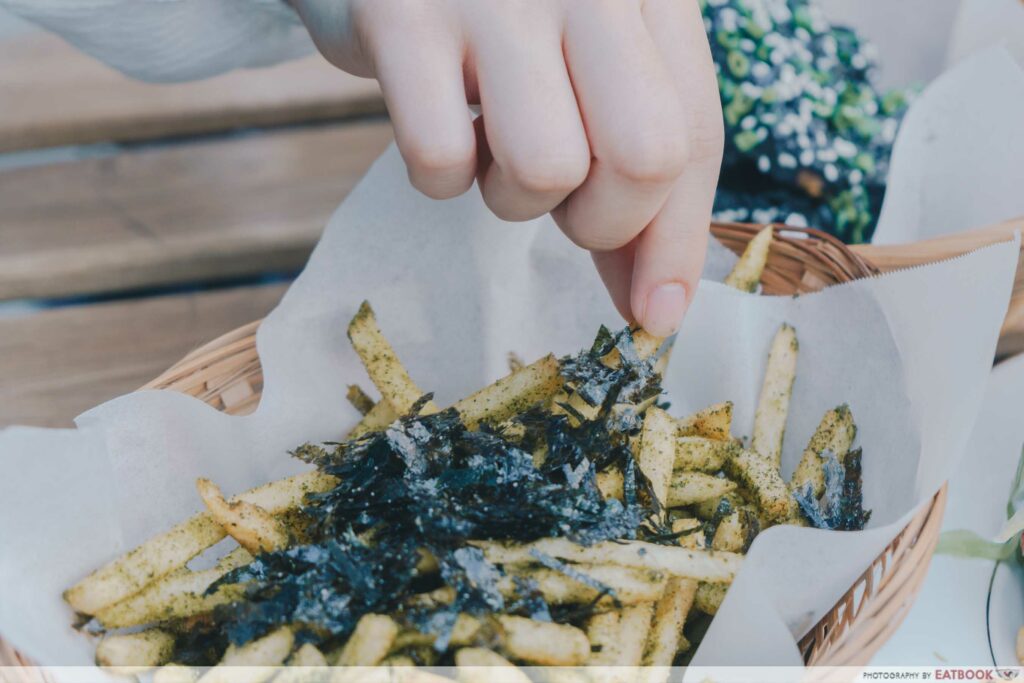 Wild Blooms matcha seaweed fries