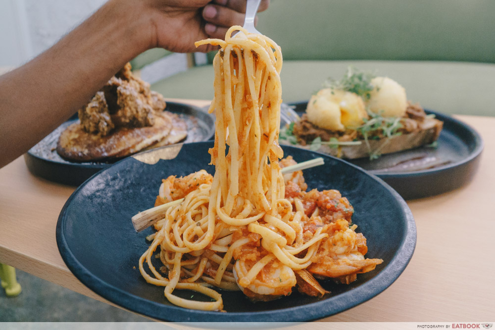 Earlybird Tom Yum Prawn Pasta