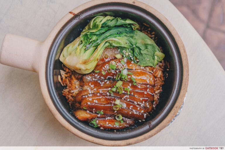 House Of Happiness Review Claypot Rice With Teriyaki Pork Jowl And