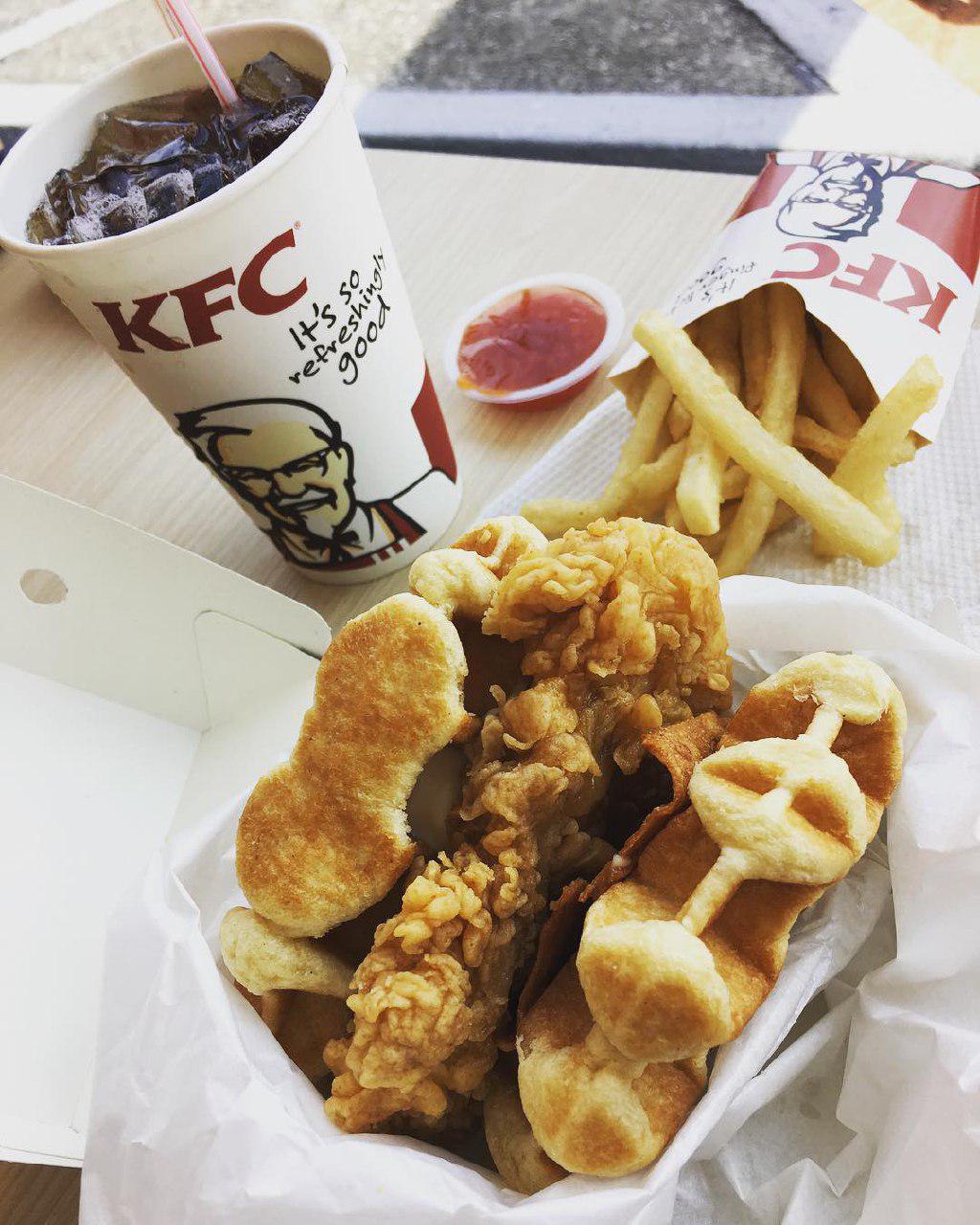 KFC Chicken Waffles - Zinger Waffle Burger Meal