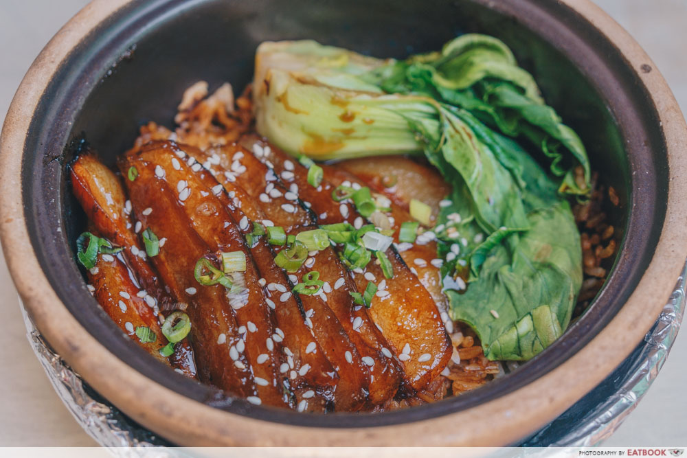 Claypot Dishes - Teriyaki Pork Jowl Claypot Rice