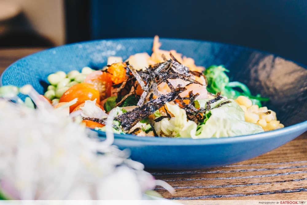 Black Fairy Coffee Soy Salmon Poke Bowl