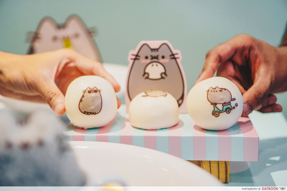 Pusheen x Kumoya Cafe  Review Cat  Themed Green Tea Buns 