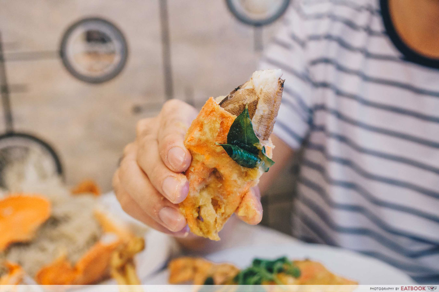 Crab At Bay - Salted Egg Claw Closeup