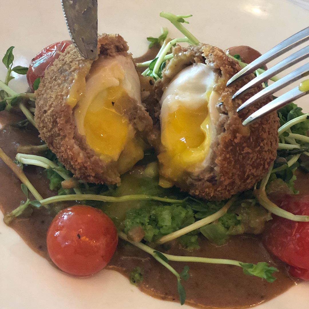 london dishes the queen and mangosteen scotch egg