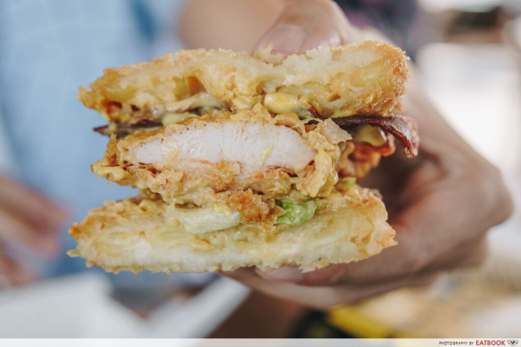 KFC mac and cheese burger