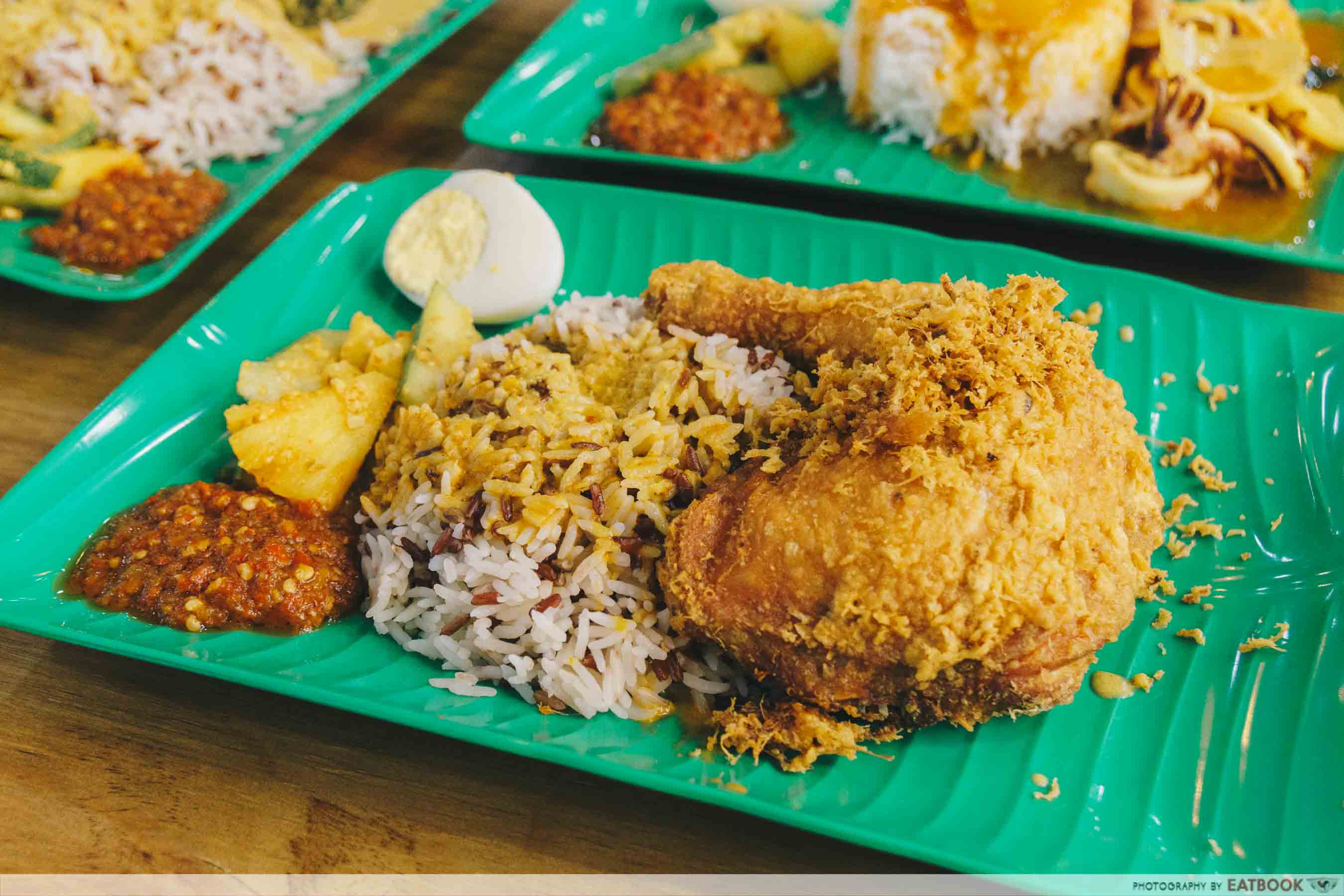 Yes Nasi Kukus fried chicken with nasi dagang