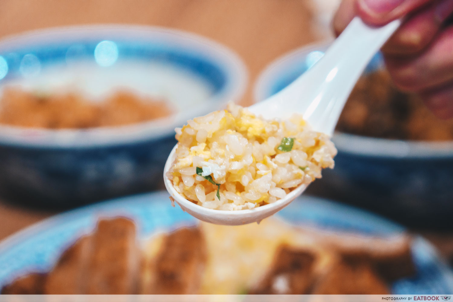 Feng Food fried rice with specialty marinated pork chop rice