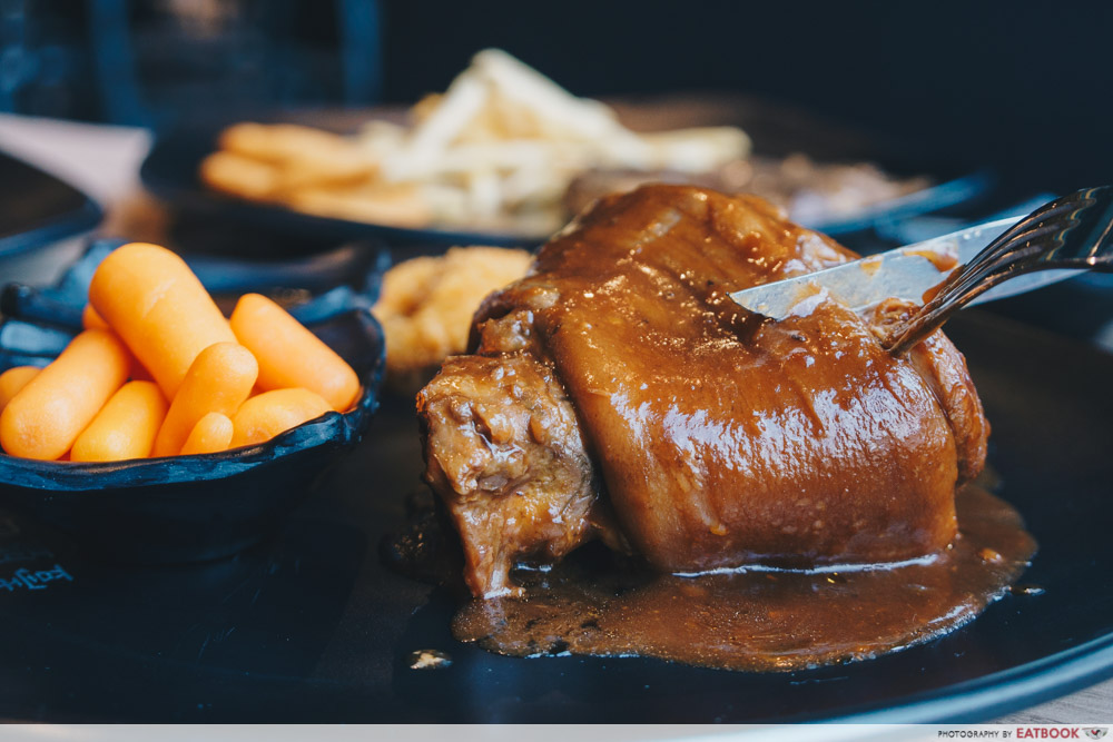 Food Junction at Great World City renee's western pork knuckle